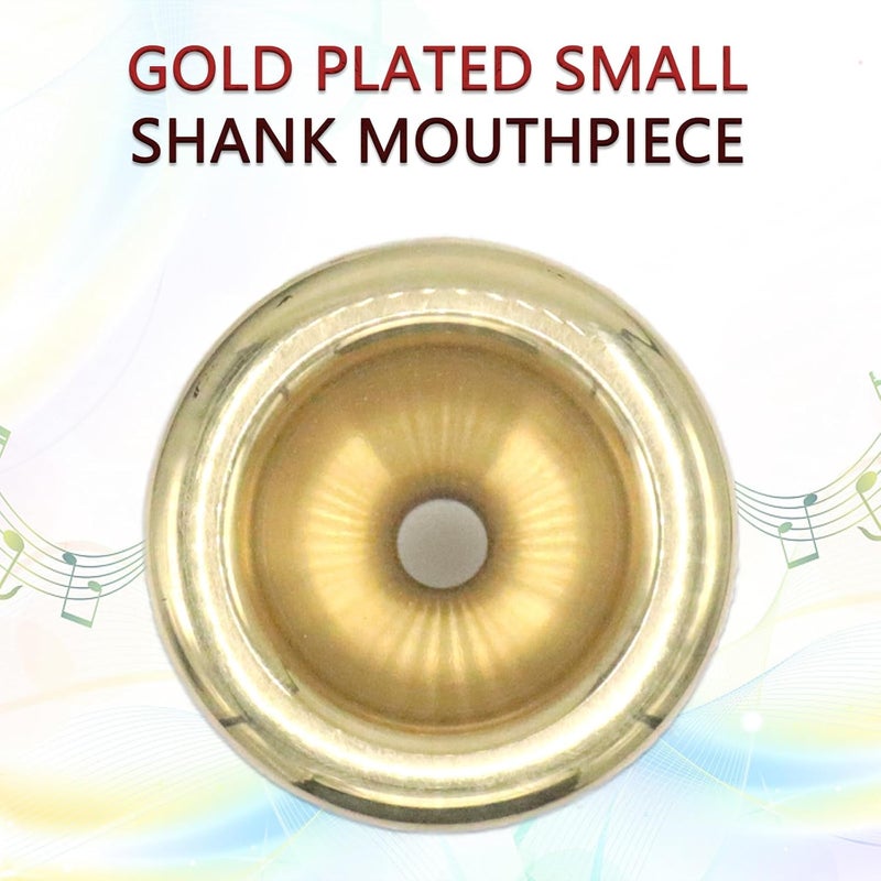 Cheerock 12C Trombone Mouthpiece, Gold Plated Small Shank Mouthpiece, Euphonium Mouthpiece with Superior Sound, Excellent for Baritone and Trombone Instrument Accessories - Image 4